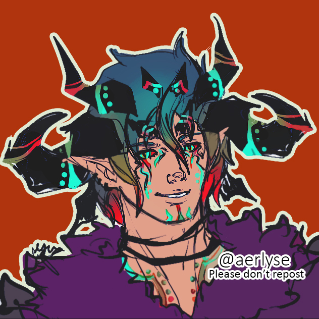 EvilHornedCharacterDoodle